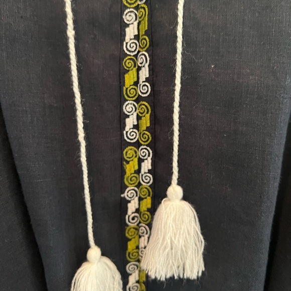 NEW  100% Linen, Vyshyta Boho Dress - Slavic traditional embroidered detailing 💙 - Picture 8 of 9